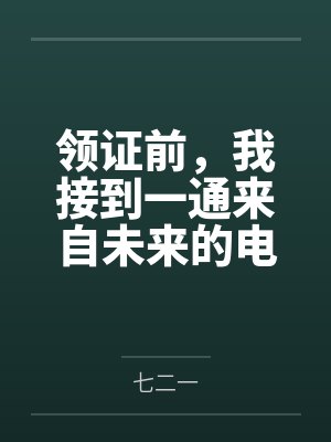 领证前,我接到一通来自未来的电话