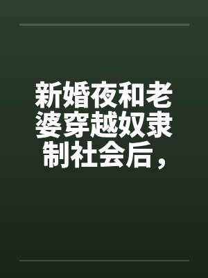 新婚夜和老婆穿越奴隶制社会后,我杀翻全场